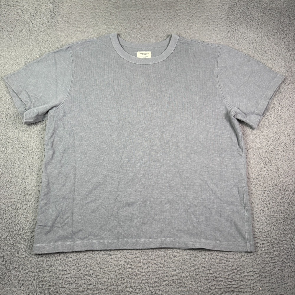 Buck Mason Field-Spec Cotton Heavy Tee Shirt Mens 2XL Gray Short Sleeve Crewneck